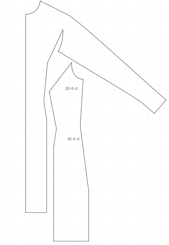 Основа с цельнокроеным рукавом