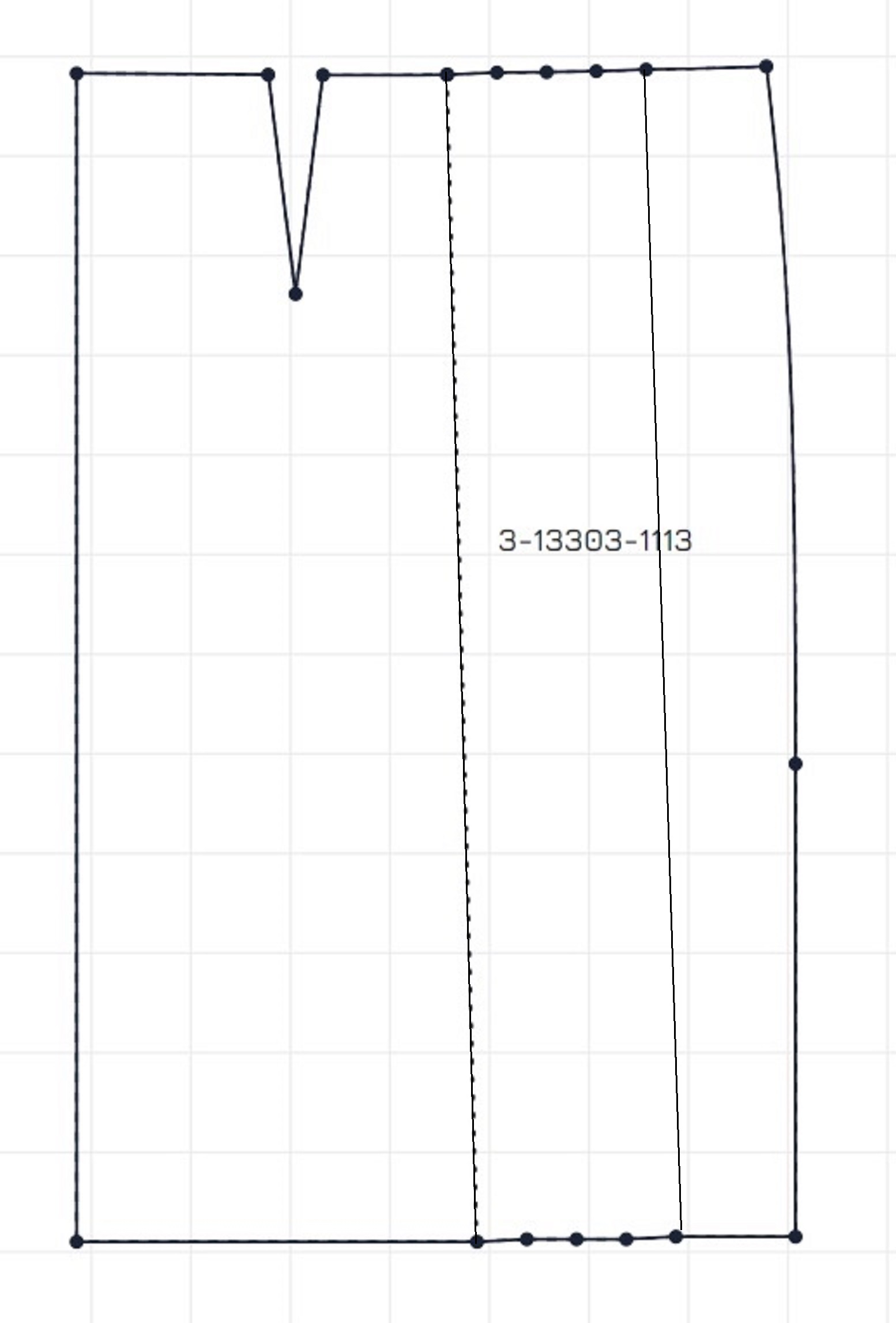 Создание внутренних складок на выкройке